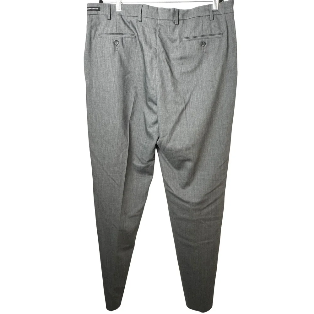 Pronto Uomo Dress Pants Men 40 Grey Wool Couture Techno-Care NEW